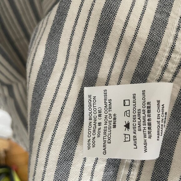 Frank & Oak Band Collar B/U 100% cotton XS stripe - Picture 4 of 5